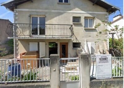 Maison avant la pose de la fibre de bois