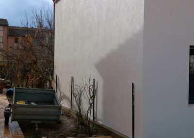 Maison avec isolation en fibre de bois avec finition RPE après